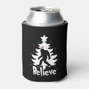 Enfriador De Latas Believe Yeti Bigfoot Sasquatch Navidades Santa