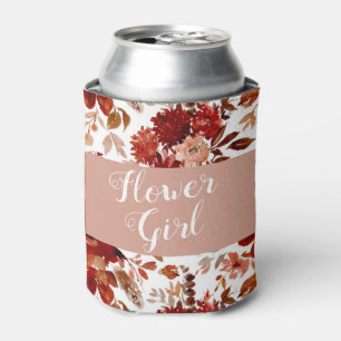 Enfriador De Latas Belleza Rústica Floral enmarcada niña de las flore