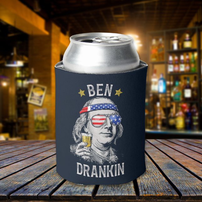 Enfriador De Latas Ben Darnkin Funny 4th july (Subido por el creador)