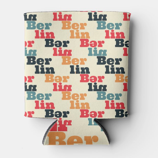 Enfriador De Latas Berlin Digital Creative, Print Pattern. (Anverso)