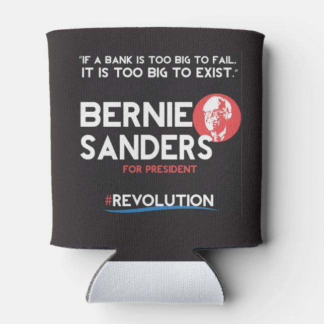 Enfriador De Latas Bernie Sanders para presidente (Reverso)