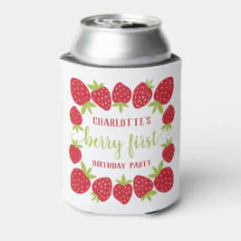 Enfriador De Latas Berry First Strawberry Primer Personalizado Fiesta