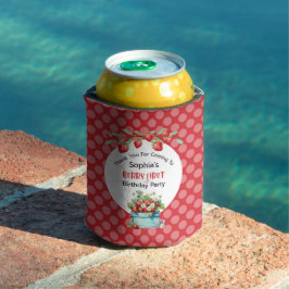 Enfriador De Latas Berry First Strawberry Primer Personalizado Fiesta