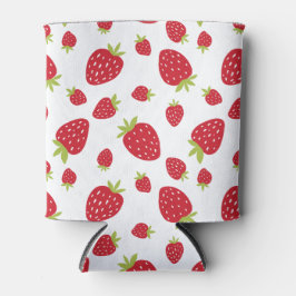 Enfriador De Latas Berry Sweet Cute Strawberry Pattern Cumpleaños
