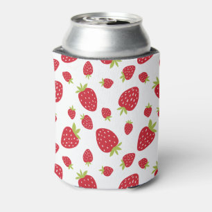 Enfriador De Latas Berry Sweet Cute Strawberry Pattern Cumpleaños