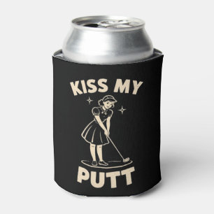 Enfriador De Latas Besa Mi Putt Retro Vintage Golfista Amantes 1940