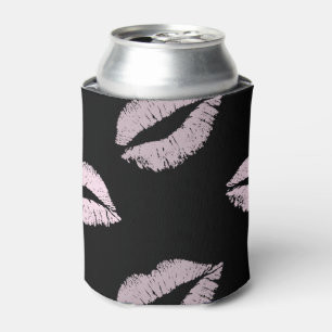 Enfriador De Latas Besos Rosados Plateados