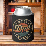 Enfriador De Latas Best Dad Ever – Vintage Typography Father’s Day<br><div class="desc">Celebrate the legend himself with this "BEST DAD EVER" t-shirt, featuring bold vintage-style typography for a classic and timeless look. Whether it's for Father’s Day, his birthday, Christmas, or just because, this shirt is a thoughtful and stylish gift for any amazing dad. Comfortable and eye-catching, it’s perfect for proud fathers...</div>