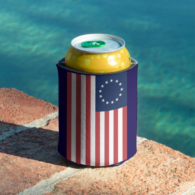 Enfriador De Latas Betsy Ross Flag Design Refrigerador de bebidas (Piscina in situ)