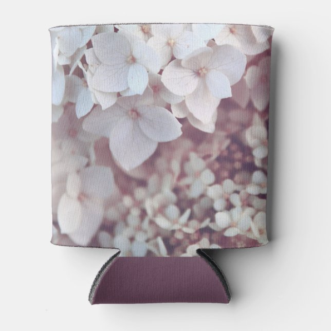 Enfriador De Latas Beverage Cooler Blush Pink Hydrangea Botanical (Anverso)