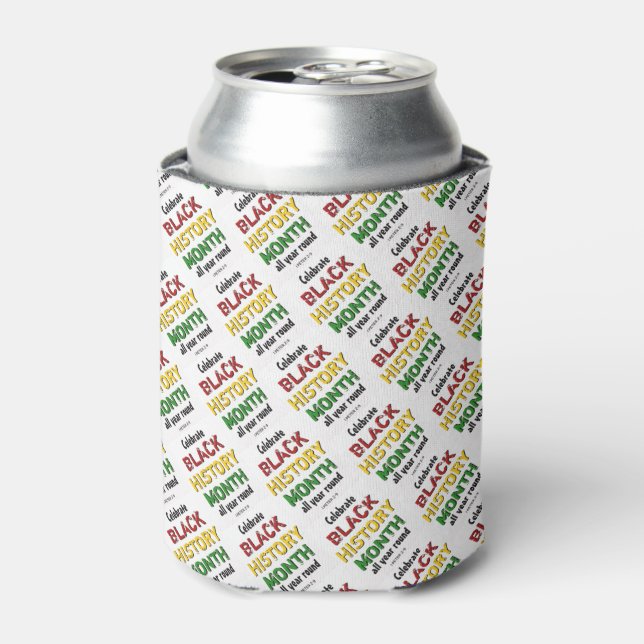Enfriador De Latas BHM Motivacional de MES de HISTORIA NEGRA (Lata Anverso)