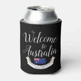Enfriador De Latas Bienvenidos a Australia | Personalizado de bodas d