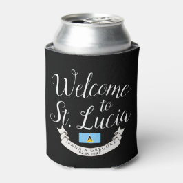 Enfriador De Latas Bienvenidos a Santa Lucía | Favor de la boda de de
