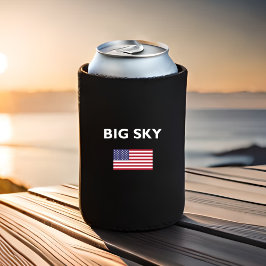 Enfriador De Latas Big Sky USA Bandera estadounidense Color oscuro