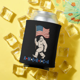 Enfriador De Latas Bigfoot América Patriótico Divertido 4 de Julio