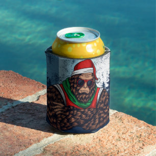 Enfriador De Latas Bigfoot Papá Noel En El Bosque