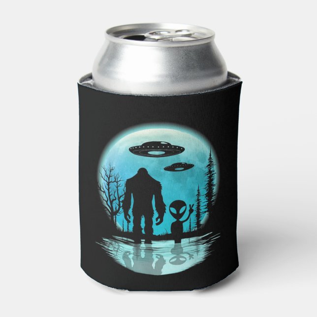 Enfriador De Latas Bigfoot UFO Alien (Lata Anverso)