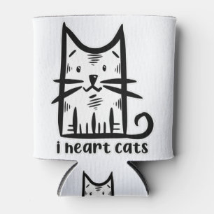 Enfriador De Latas Bigotes Gato, amo a los gatos