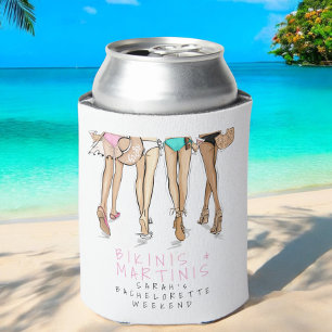 Enfriador De Latas Bikinis y Martinis Fiesta de Soltera Playa Bach