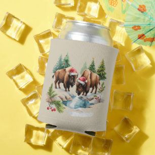 Enfriador De Latas Bisonte Búfalo Animal Salvaje Occidental Navidad 