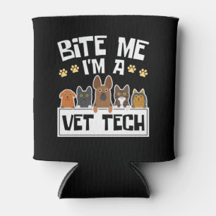 Enfriador De Latas Bite Me soy un técnico veterinario divertido de Ve