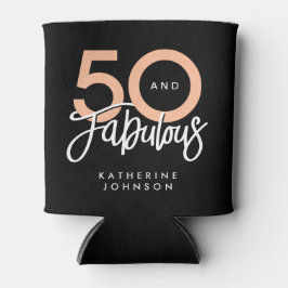 Enfriador De Latas Black 50 y Fabulous Modern 50 cumpleaños