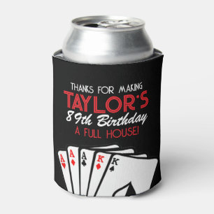 Enfriador De Latas Black Casino Poker Birthday Party Favor