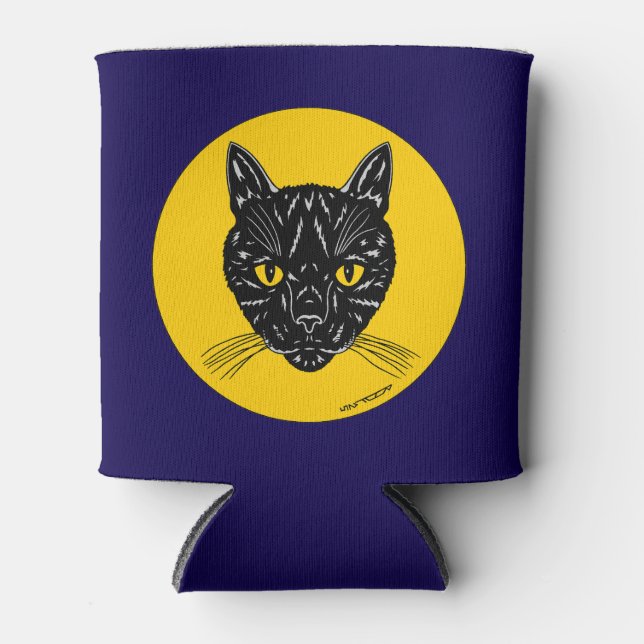 Enfriador De Latas Black Cat Face (Anverso)