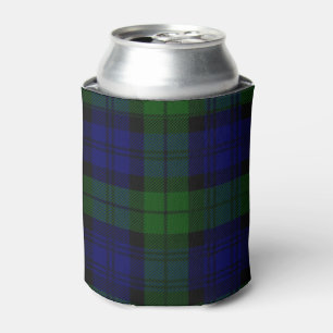 Enfriador De Latas Black Watch Tartan Blue Green Plage