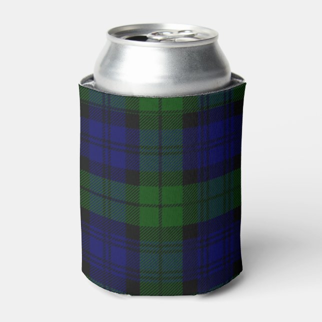 Enfriador De Latas Black Watch Tartan Blue Green Plage (Lata Anverso)