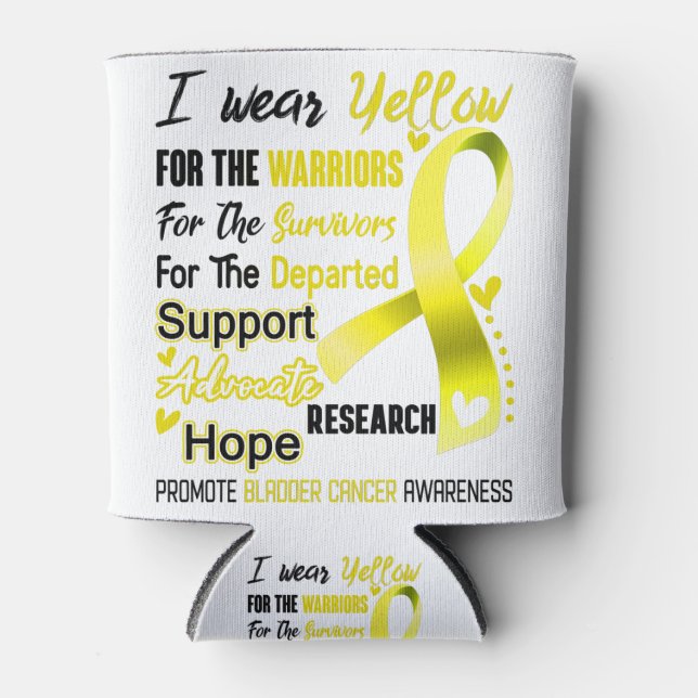 Enfriador De Latas Bladder Cancer Awareness Month Ribbon Gifts (Anverso)