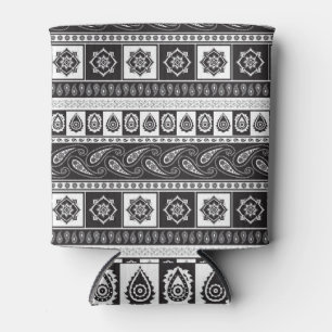 Enfriador De Latas Blanco negro étnico: Patrón eterno