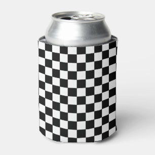 Enfriador De Latas Blanco y negro a cuadros