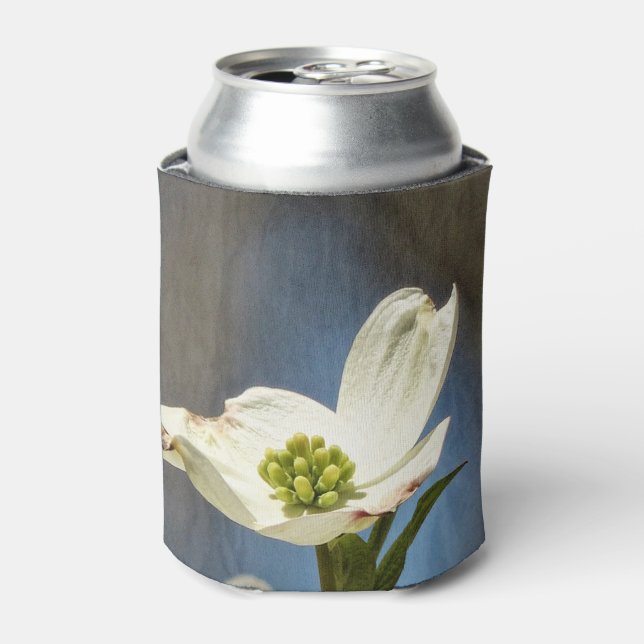 Enfriador De Latas Bloom de dogwood blanco (Lata Anverso)