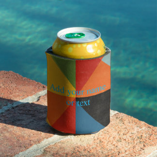 Enfriador De Latas Bloque de color geométrico personalizado de mediad