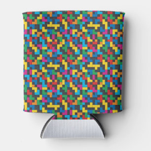 Enfriador De Latas Bloques Retro Tetris Patrón Continuo