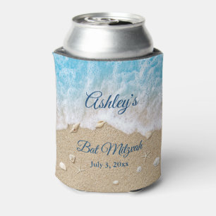 Enfriador De Latas Blue Beach Waves Bat Mitzvah Cooler
