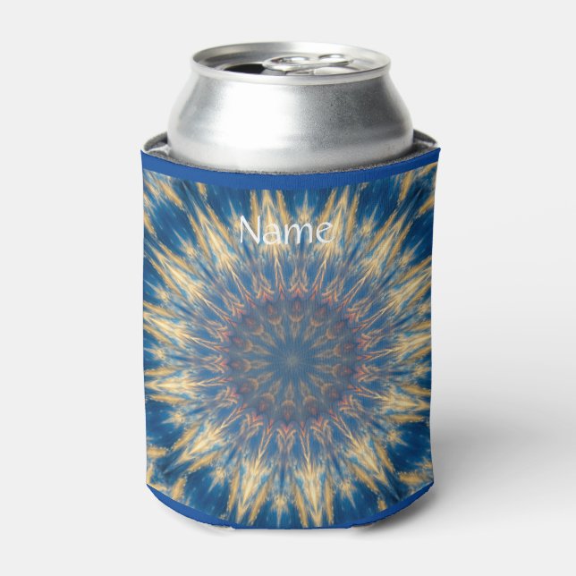 Enfriador De Latas Blue Chakra Kaleidoscope Thunder_Cove (Lata Anverso)