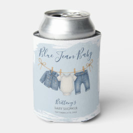 Enfriador De Latas Blue Jean Baby Shower Denim Baby