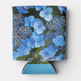 Enfriador De Latas Blue Lacecap Hydrangea Floral