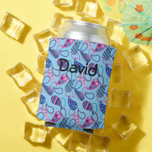 Enfriador De Latas Blue Paisley