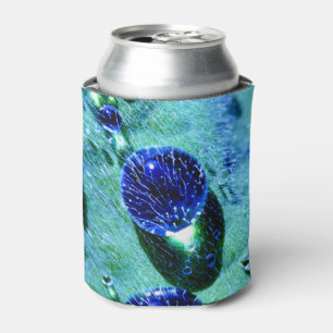 Enfriador De Latas Blue Raindrop Water Pearls Foto Funny Bawdle