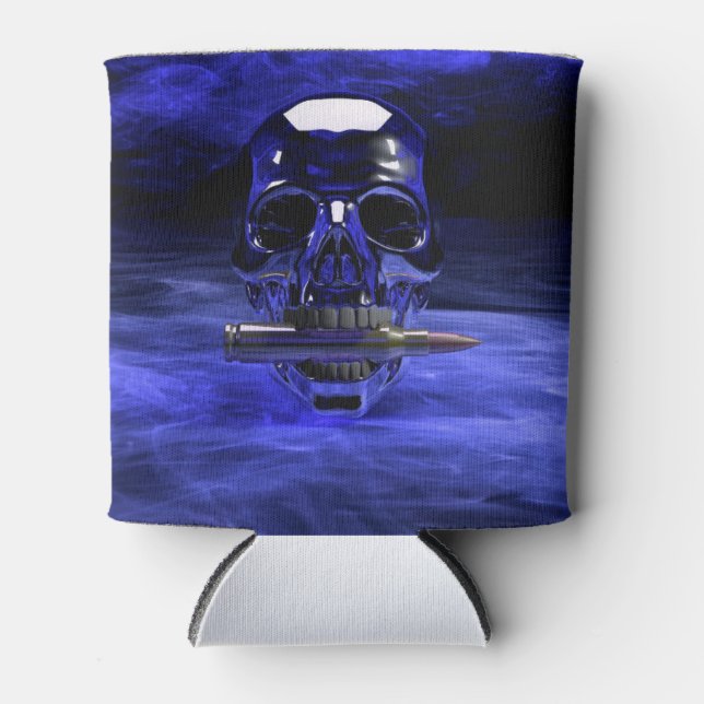 Enfriador De Latas Blue Skull (Anverso)