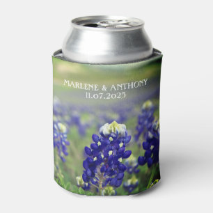 Enfriador De Latas Bluebonnets Flores Azules Bodas Florales de Texas