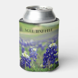 Enfriador De Latas Bluebonnets Flores Azules Texas Texano Floral