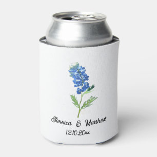 Enfriador De Latas Bluebonnets Texas Bodas de naturaleza floral