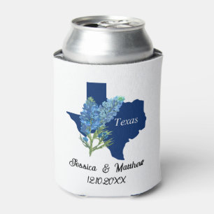 Enfriador De Latas Bluebonnets Texas Bodas de naturaleza floral