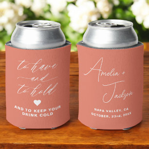 Enfriador De Latas Boda a favor de Terracotta Boho para tener y mante