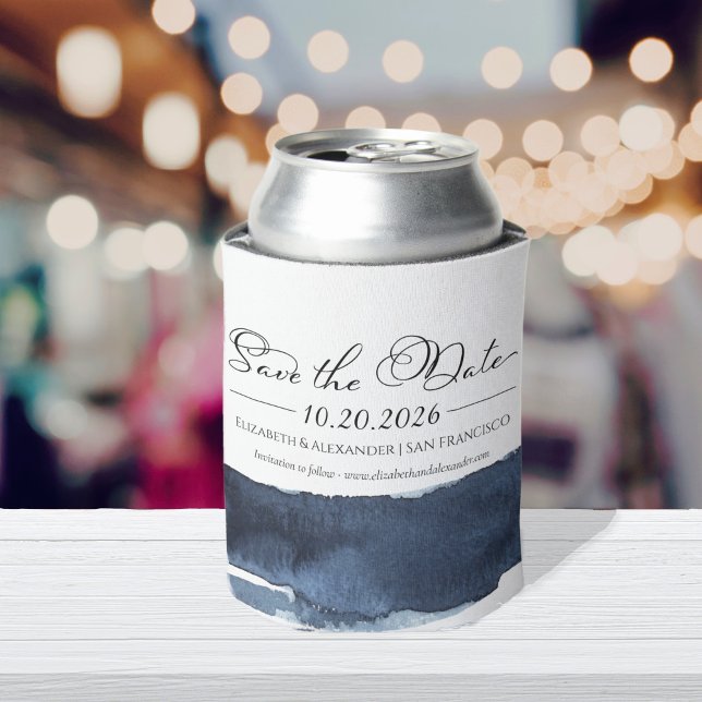 Enfriador De Latas Boda abstracta Guardar las invitaciones de fecha | (Subido por el creador)