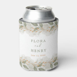 Enfriador De Latas Boda acuarela de eucalipto elegante